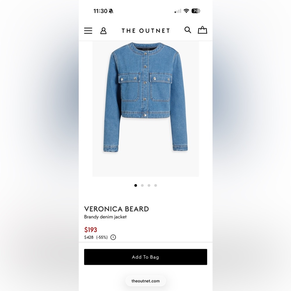 Veronica beard Bradley denim jacket - Picture 3 of 4